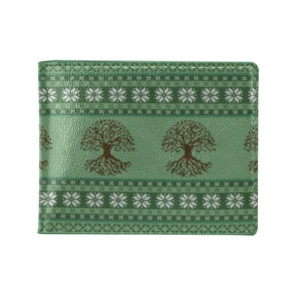 Tree Of Life Knit Style Print Design LKS301 Men's ID Card Wallet