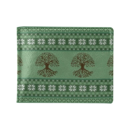 Tree Of Life Knit Style Print Design LKS301 Men's ID Card Wallet