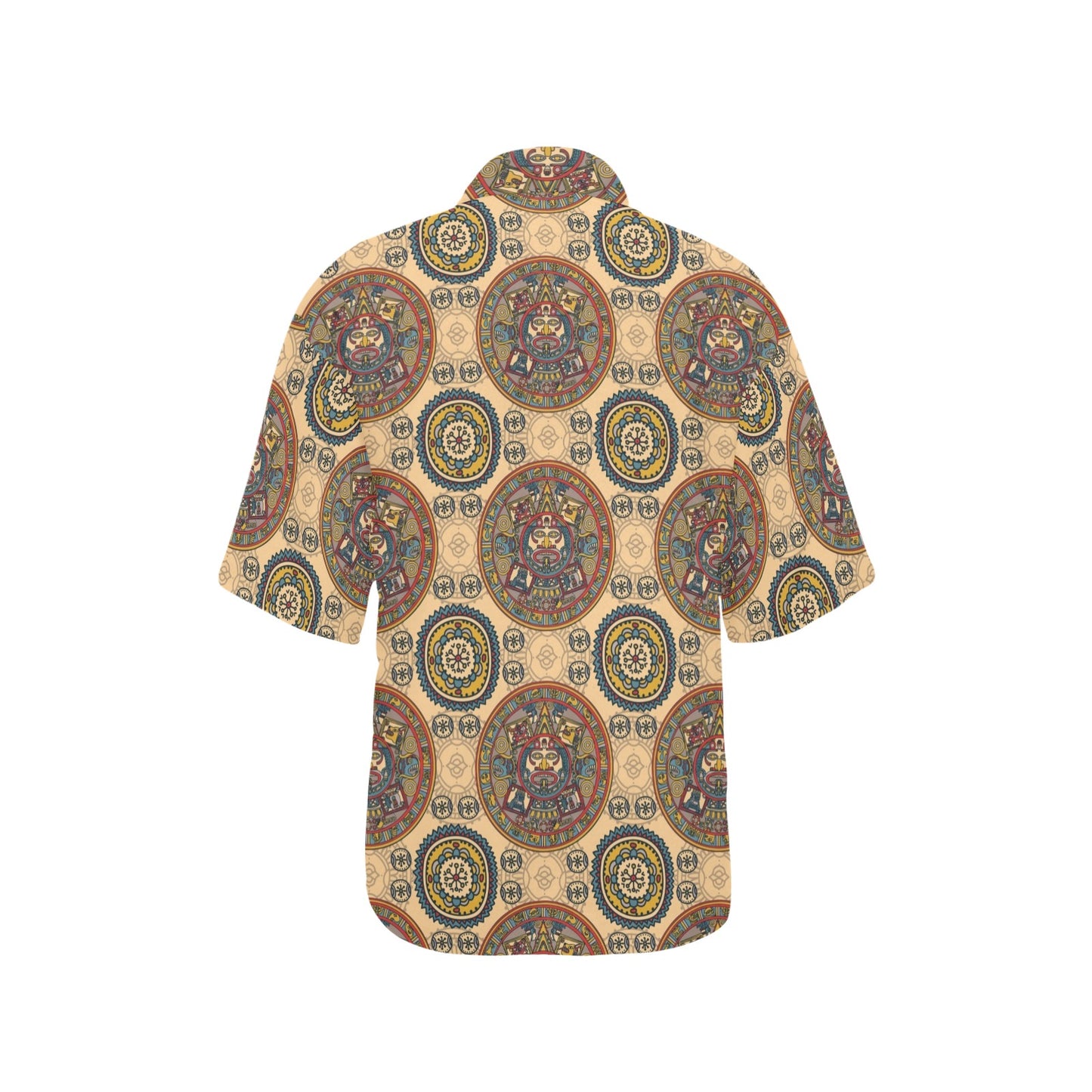 Calendar Aztec Pattern Print Design 02 Women's Hawaiian Shirt