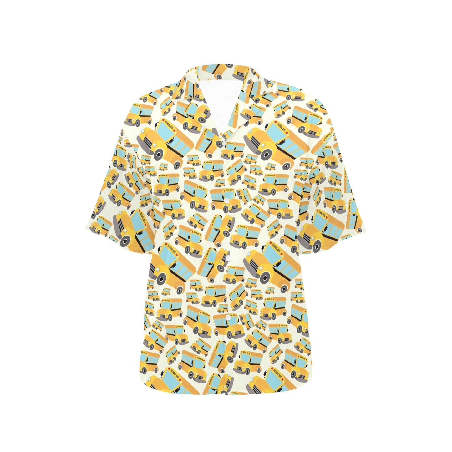 School Bus Print Design LKS301 Women's Hawaiian Shirt