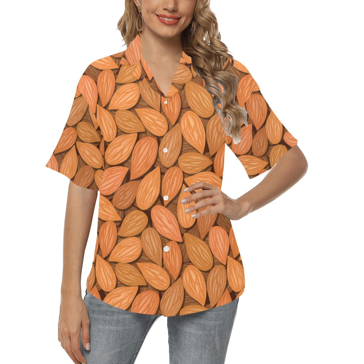 Almond Pattern Print Design 01 Women's Hawaiian Shirt