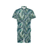 Sun Spot Tropical Palm Leaves hower Curtain Men's Romper