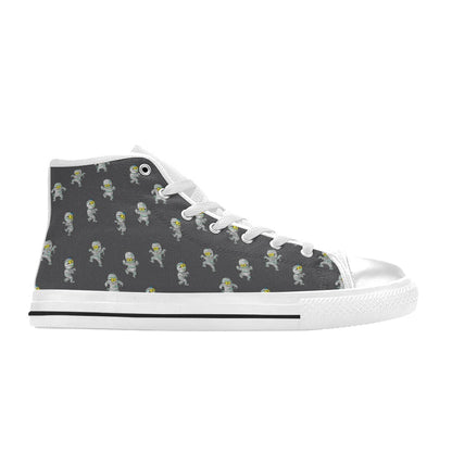 Mummy Print Design LKS305 High Top Women's White Shoes
