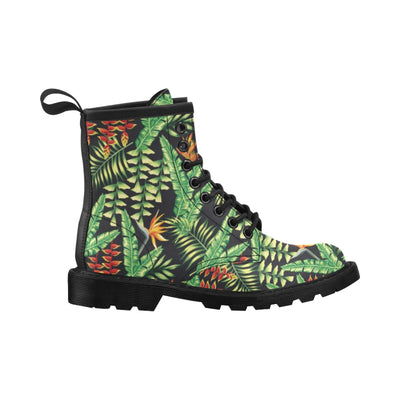 Hawaiian Flower Tropical Palm Leaves Women's Boots