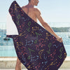 Zodiac Print Design LKS301 Beach Towel 32" x 71"