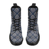 Damask Blue Luxury Print Pattern Women's Boots