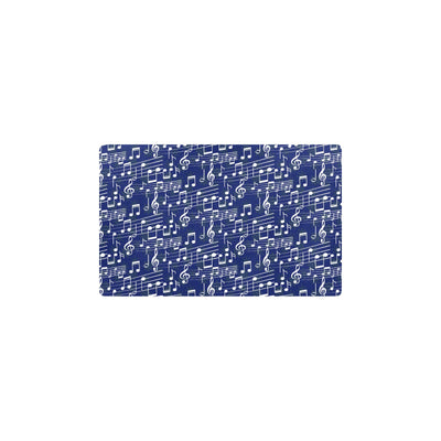 Music Note Blue Themed Print Kitchen Mat