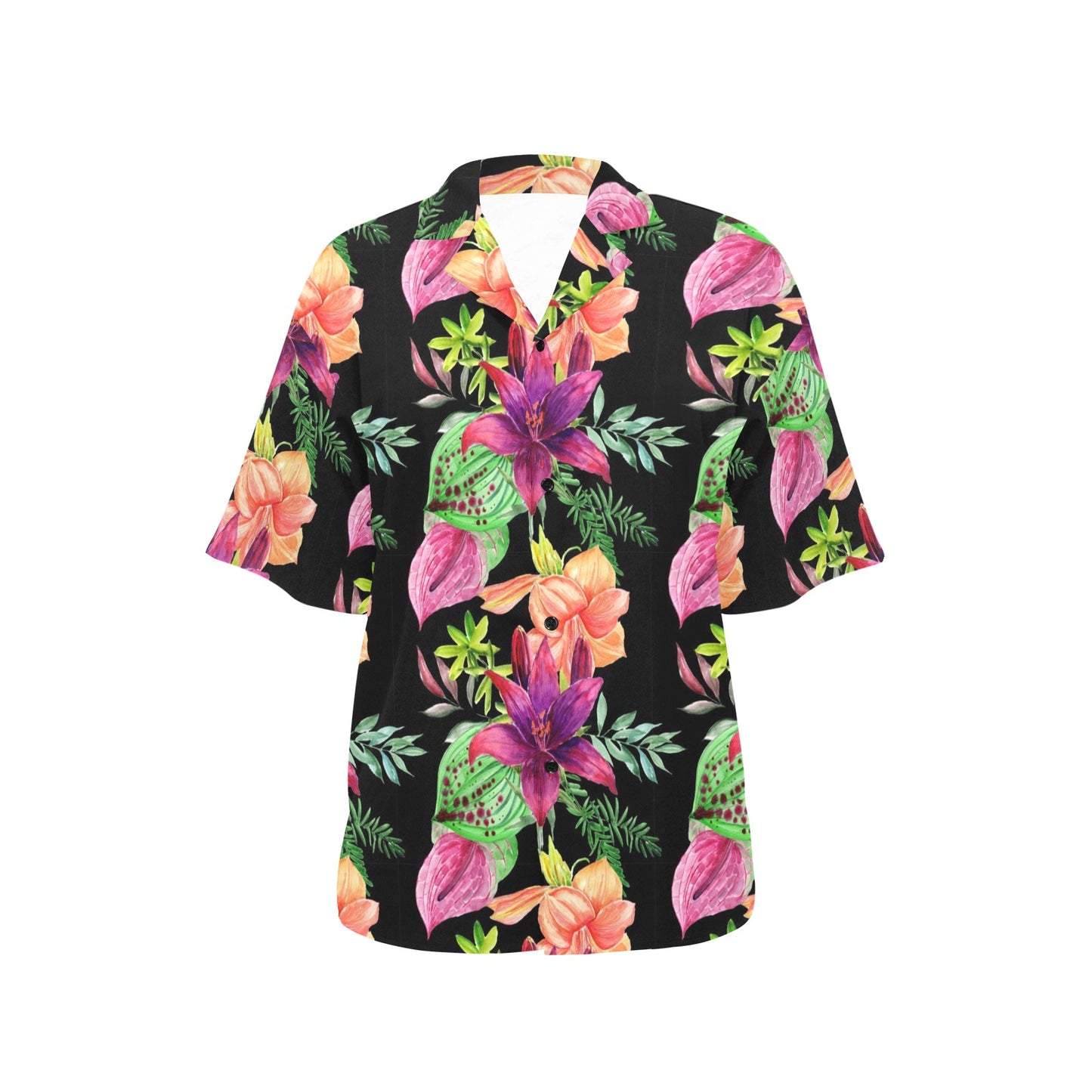 Amaryllis Pattern Print Design AL09 Women's Hawaiian Shirt
