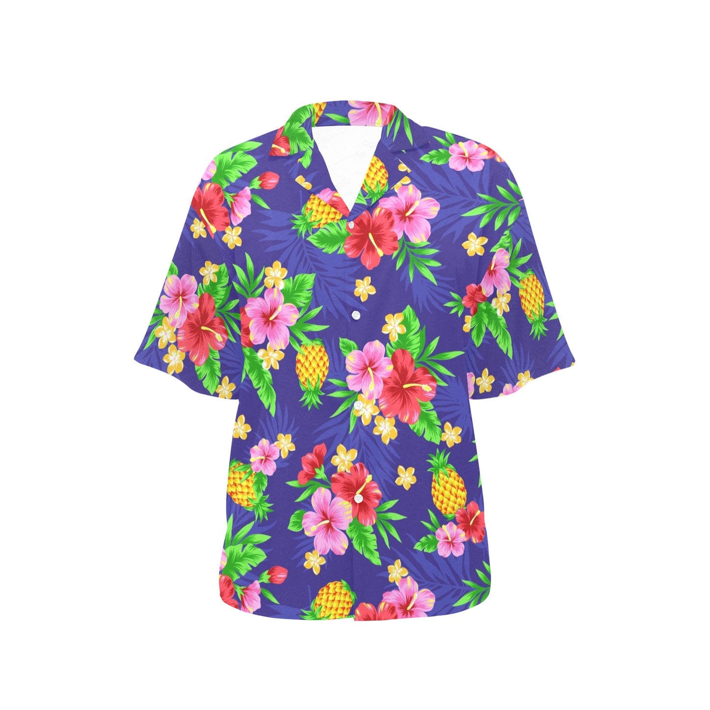 Hawaiian Themed Pattern Print Design H05 Women's Hawaiian Shirt