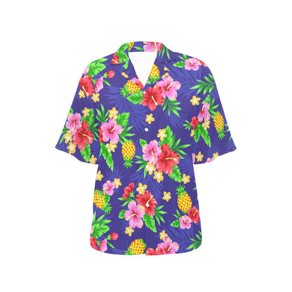 Hawaiian Themed Pattern Print Design H05 Women's Hawaiian Shirt