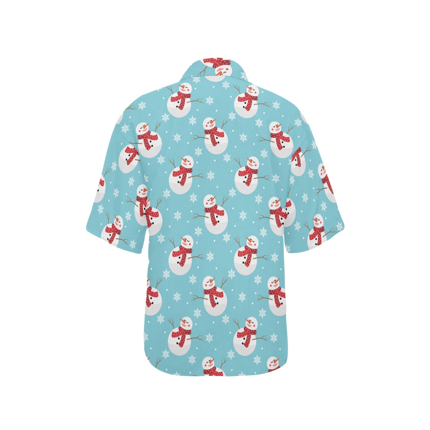 Snowman Print Design LKS304 Women's Hawaiian Shirt