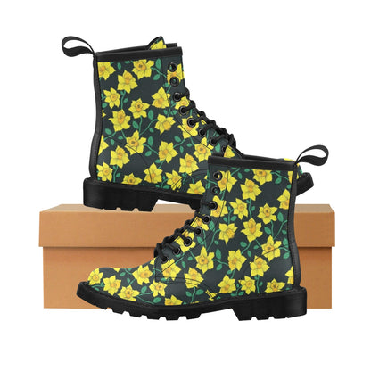 Daffodils Pattern Print Design DF03 Women's Boots