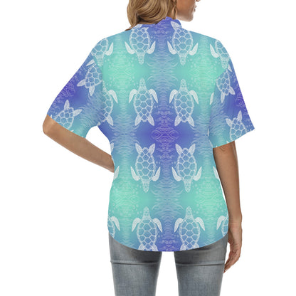 Sea Turtle Draw Women's Hawaiian Shirt