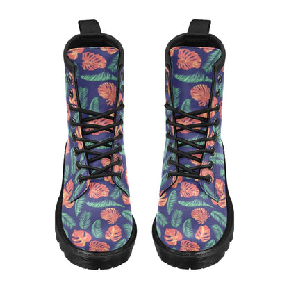 Palm Leaves Pattern Print Design PL011 Women's Boots