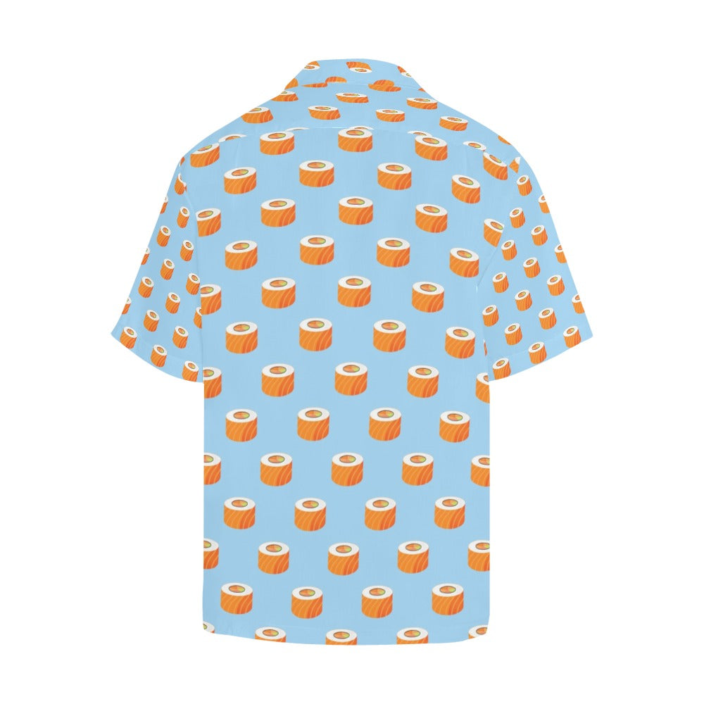 Salmon Sushi Print Design LKS307 Men's Hawaiian Shirt