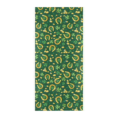 Shamrock Horse Shoes Saint Patrick's Day Print Design LKS307 Beach Towel 32" x 71"