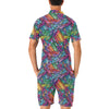 Feather Multicolor Design Print Men's Romper