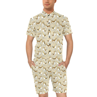 Beagle Pattern Print Design 04 Men's Romper