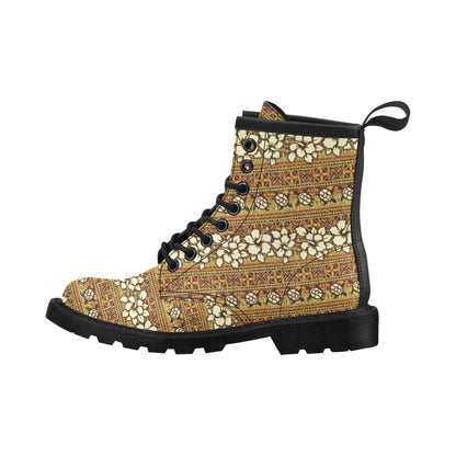 Hawaiian Themed Pattern Print Design H015 Women's Boots
