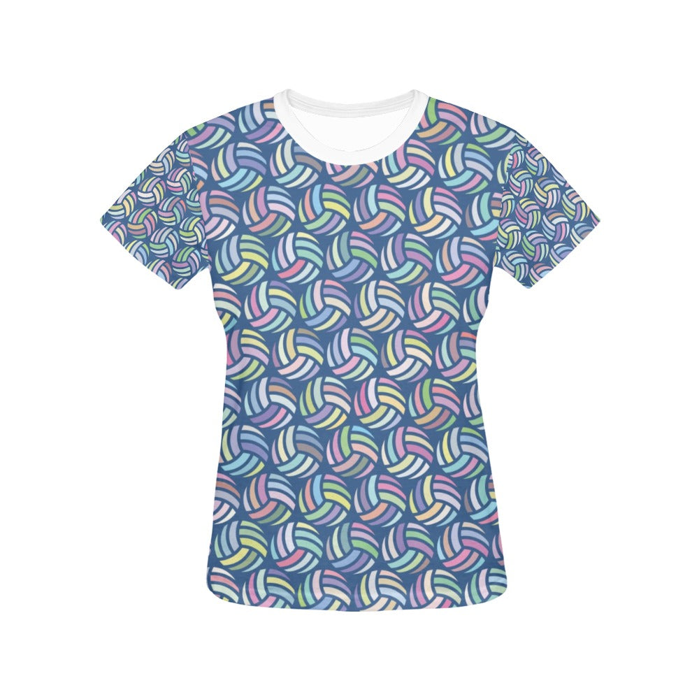 Volleyball Print Design LKS301 Women's  T-shirt