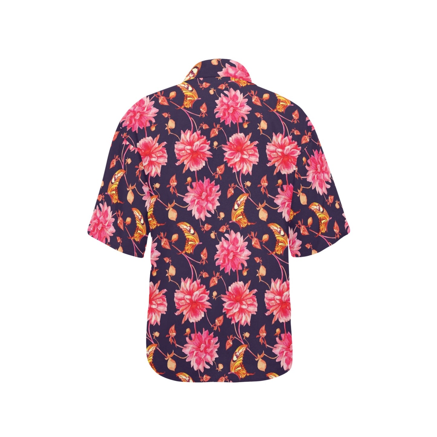 Dahlia Pattern Print Design DH03 Women's Hawaiian Shirt