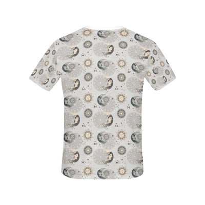 Sun Moon Print Design LKS302 Women's  T-shirt