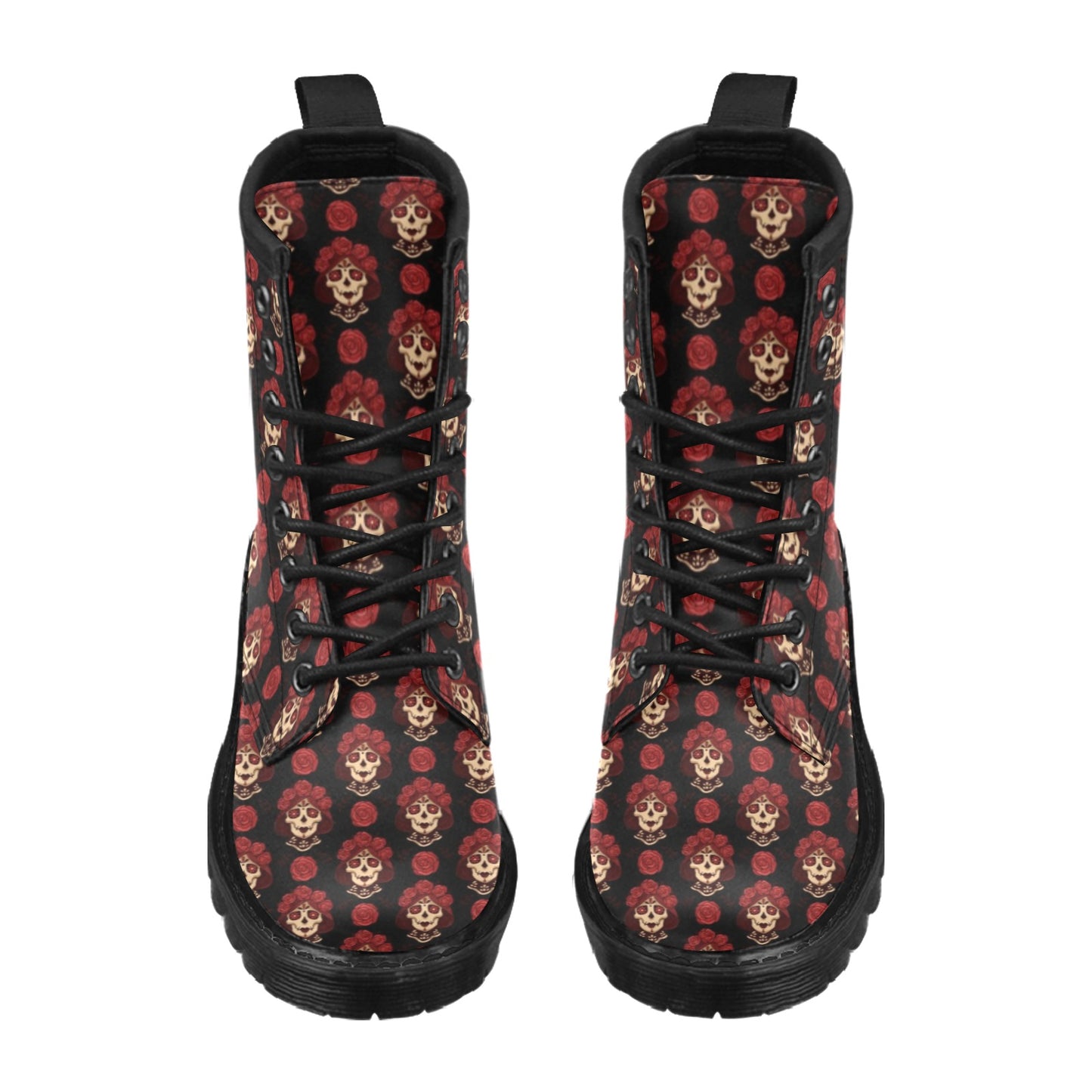 Day of the Dead Skull Girl Pattern Women's Boots