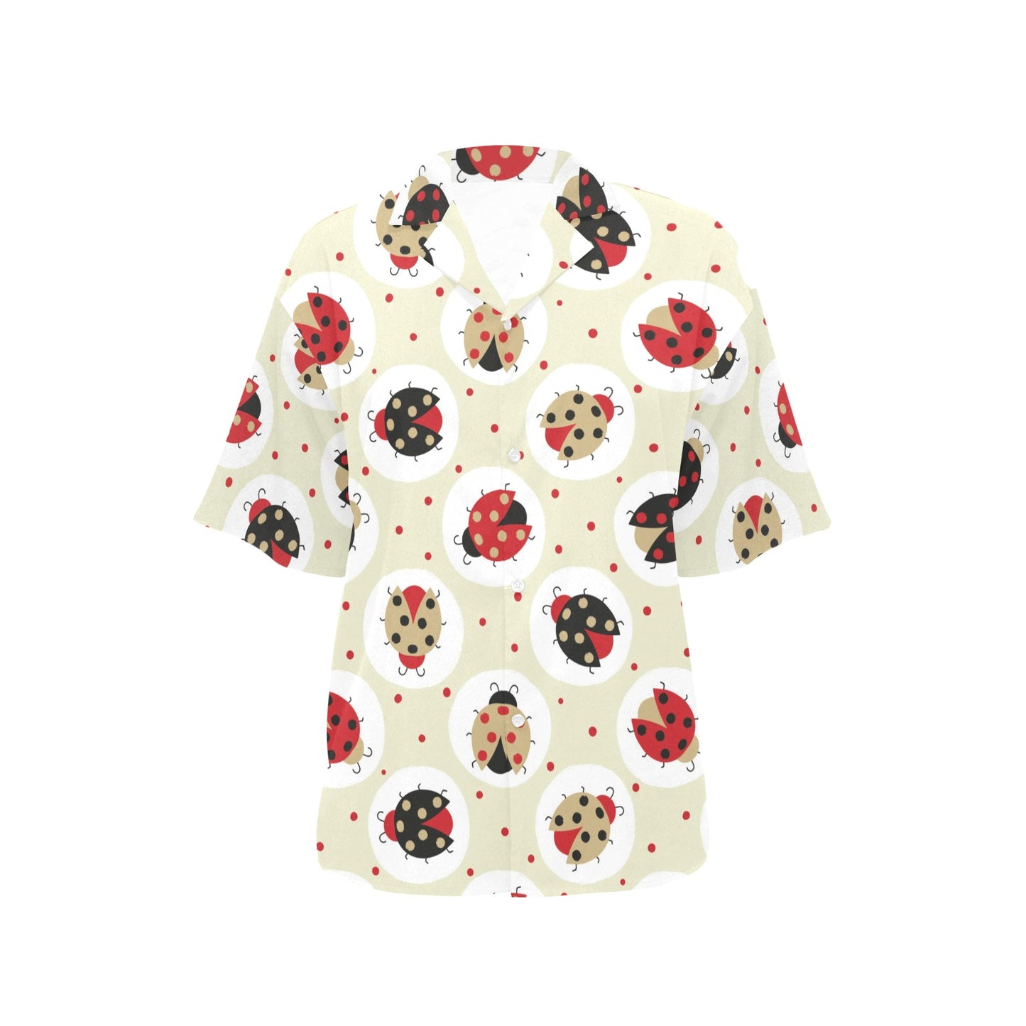 Ladybug Pattern Print Design 03 Women's Hawaiian Shirt