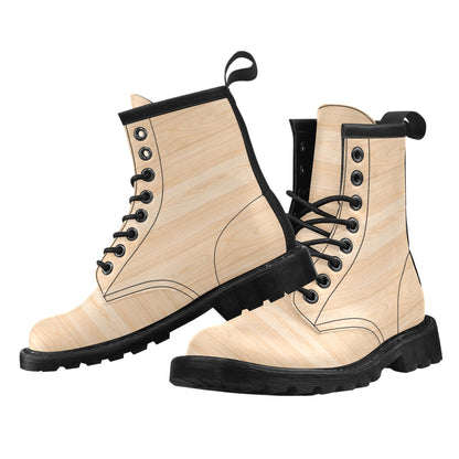 Wood Texture Print Design LKS302 Women's Boots