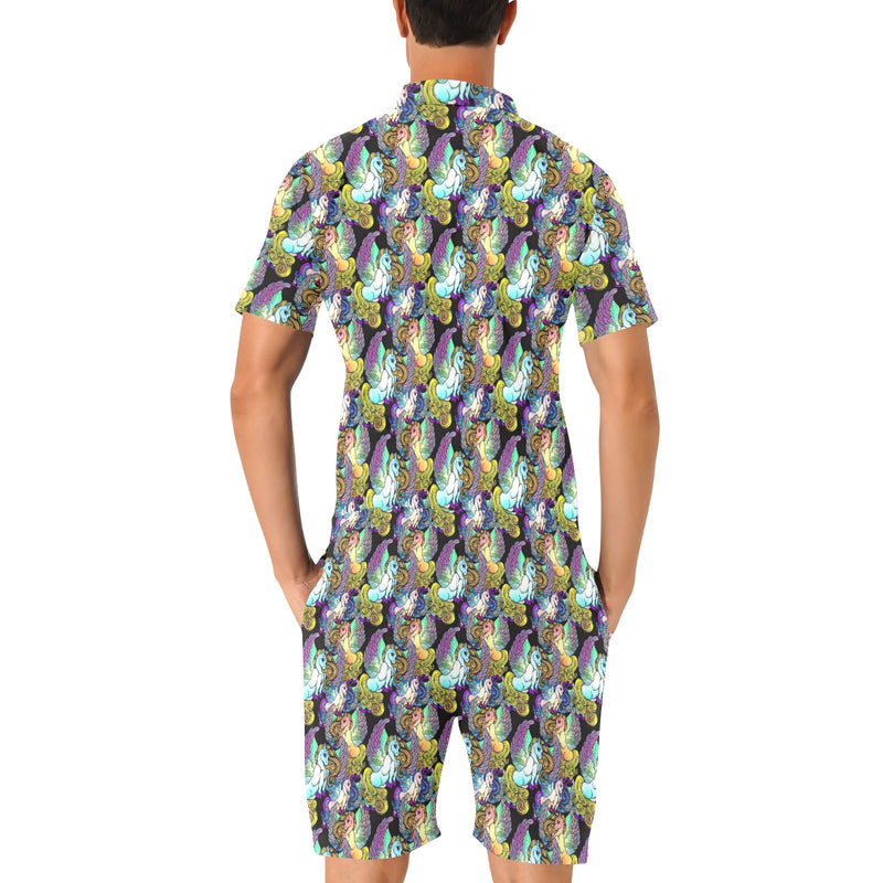 Unicorn With Wings Print Pattern Men's Romper