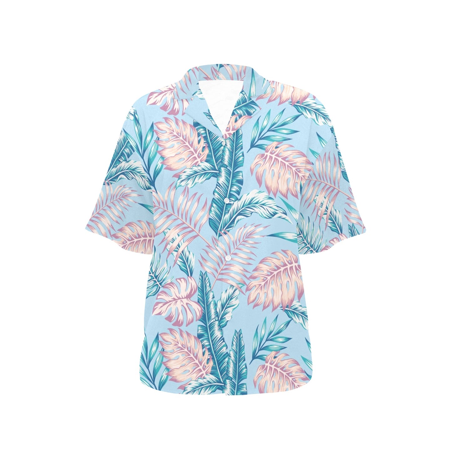 Tropical Flower Pattern Print Design TF01 Women's Hawaiian Shirt