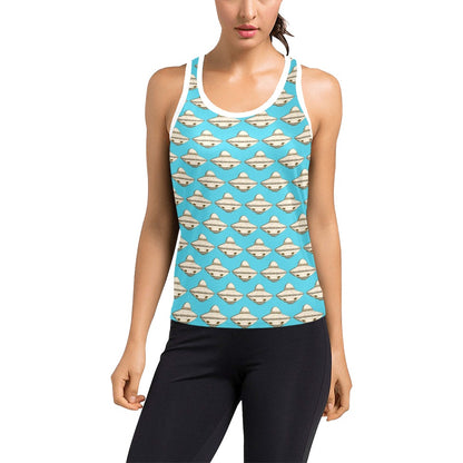UFO Print Design LKS301 Women's Racerback Tank Top
