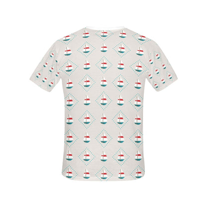Sailboat Print Design LKS301 Women's  T-shirt