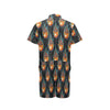 Basketball Fire Print Pattern Men's Romper