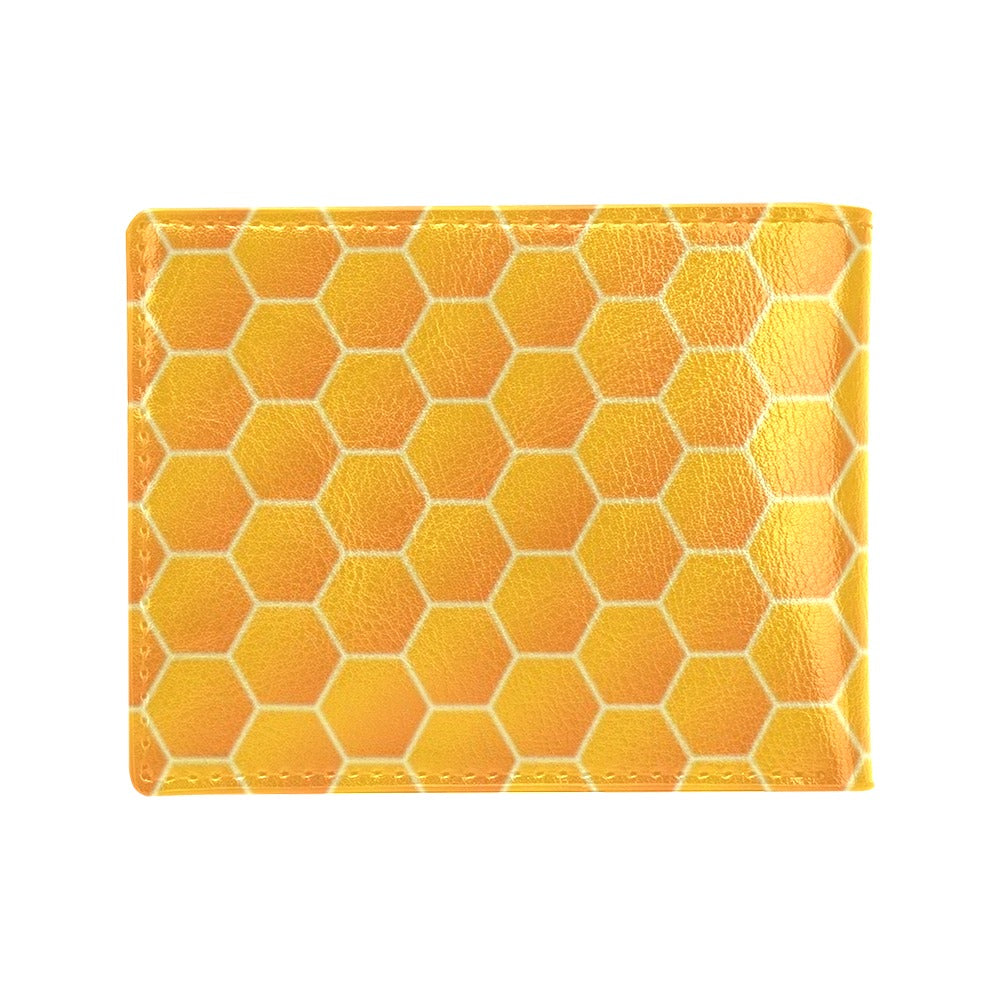 Honey Bee Honeycomb Print Design LKS3011 Men's ID Card Wallet