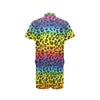 Rainbow Leopard Pattern Print Design A01 Men's Romper
