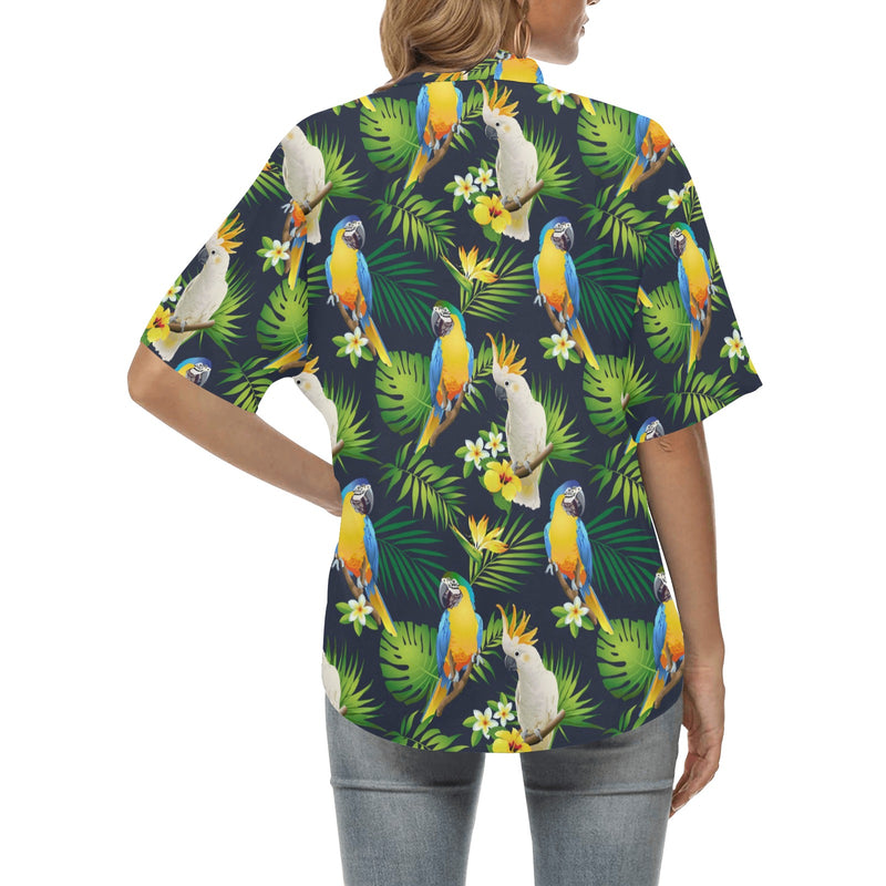 Parrot Pattern Print Design A03 Women's Hawaiian Shirt