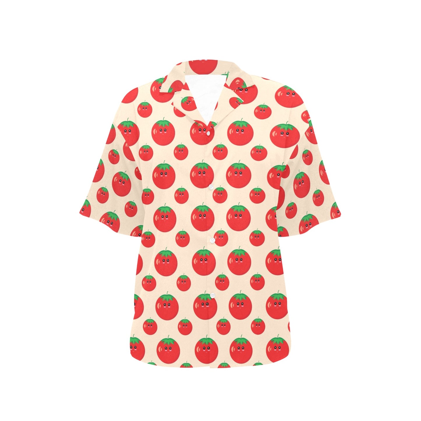 Tomato Print Design LKS308 Women's Hawaiian Shirt
