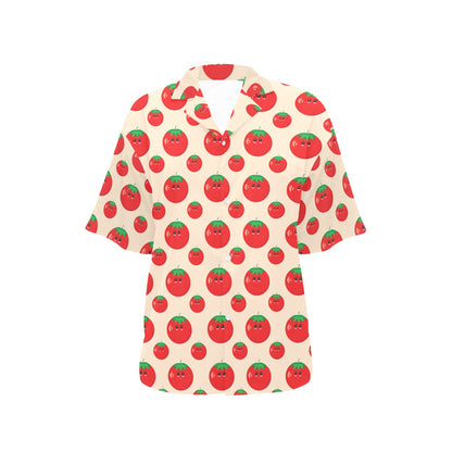 Tomato Print Design LKS308 Women's Hawaiian Shirt