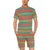 African Colorful Zigzag Print Pattern Men's Romper