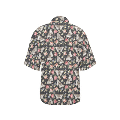 Butterfly Flower Pattern Print Design 07 Women's Hawaiian Shirt