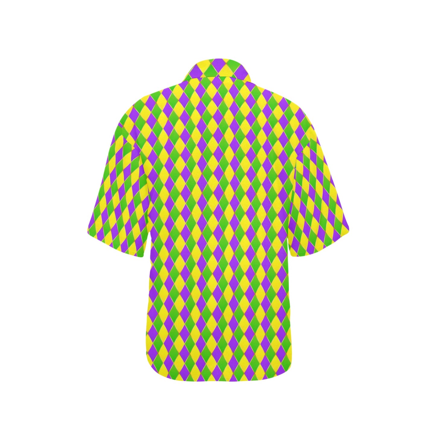 Mardi Gras Pattern Print Design 01 Women's Hawaiian Shirt