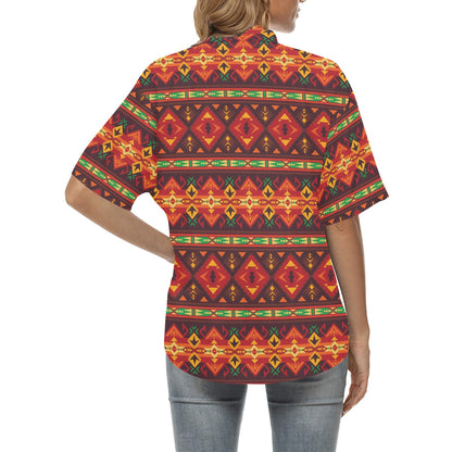 Southwest Pattern Print Design LKS309 Women's Hawaiian Shirt