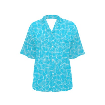 Swimming Pool Texture Print Design LKS301 Women's Hawaiian Shirt