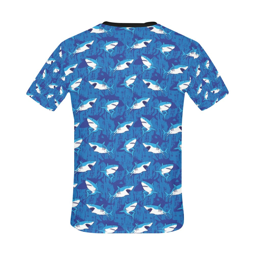 Shark Print Design LKS308 Men's All Over Print T-shirt