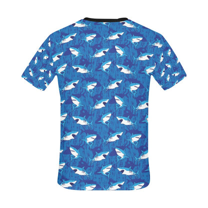 Shark Print Design LKS308 Men's All Over Print T-shirt