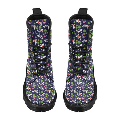 Koi Carp Pattern Design Themed Print Women's Boots