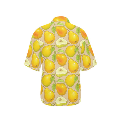 Pear Pattern Print Design PE05 Women's Hawaiian Shirt