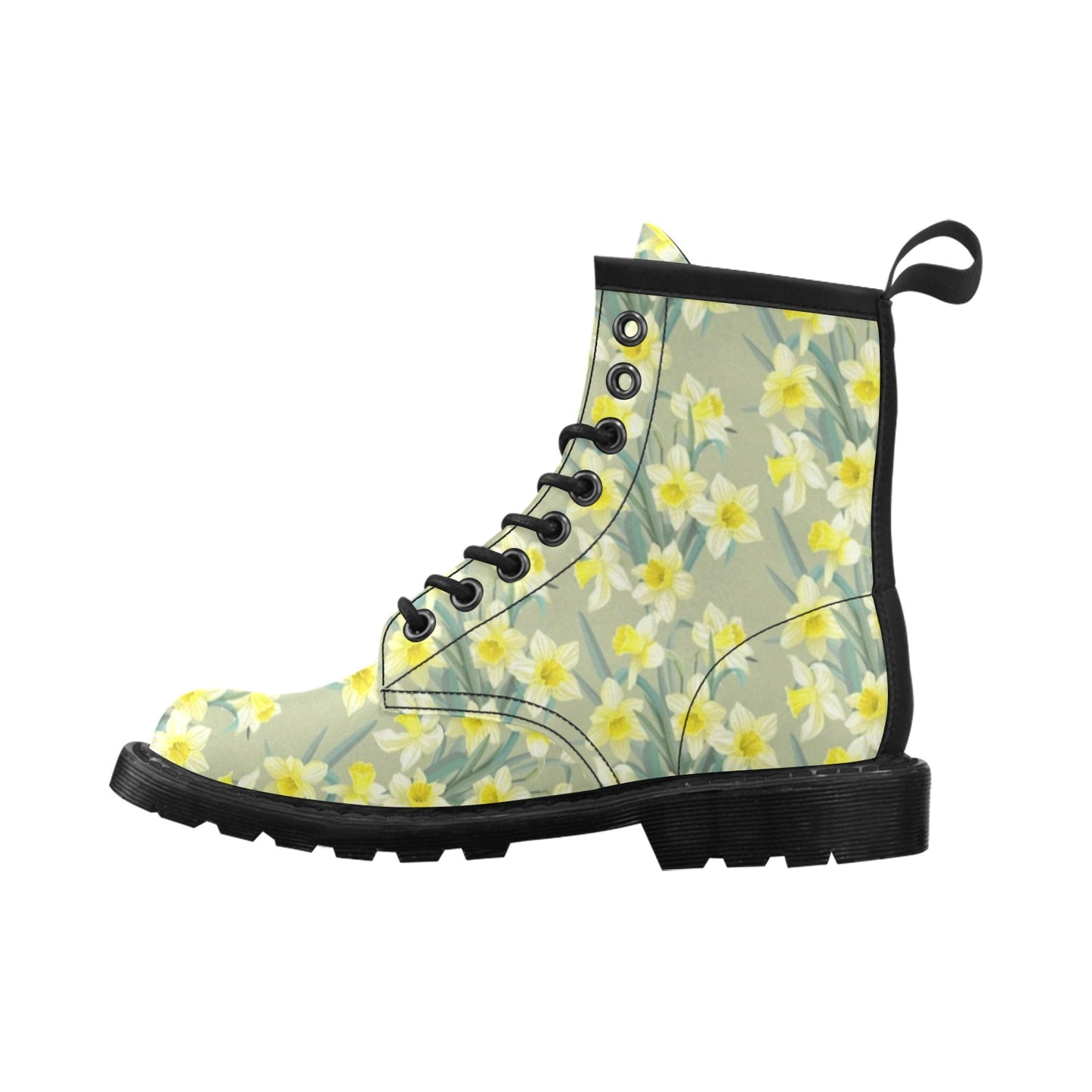 Daffodils Pattern Print Design DF01 Women's Boots