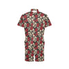 Skull And Roses Print Design LKS301 Men's Romper